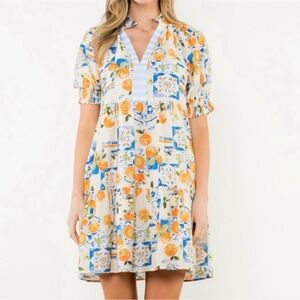 ThML Summer Citrus Short Sleeve Dress